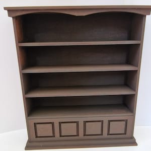 1:12 Scale Dollshouse Large Library Style Bookcase / Shop Shelving Kit. Pre cut MDF Kit.