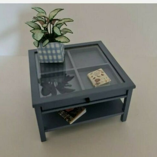 1:12 Scale Dolls House Modern Coffee Table. Pre-cut, Ready to Assemble Kit.