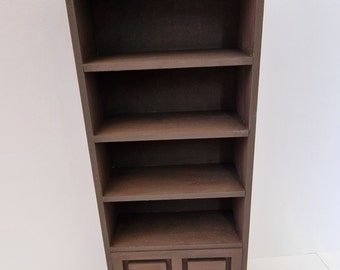 1:12 Scale Dollshouse Narrow Library Style Bookcase/Shop Shelving Kit. Pre cut MDF Kit.