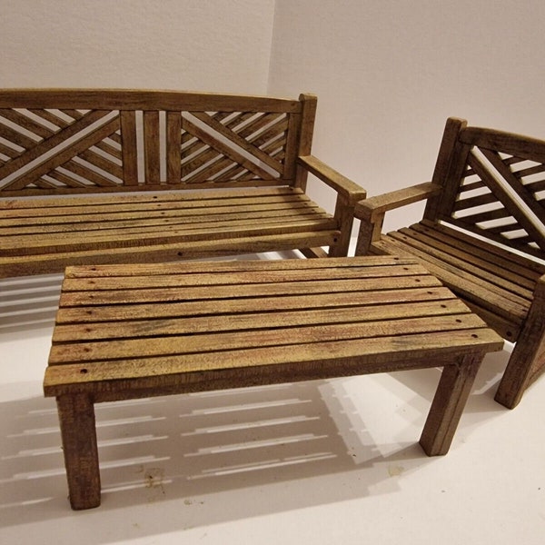 Dolls House 1:12 Scale Garden Furniture. Ready to make kit