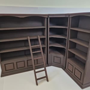 1:12 Scale Dollshouse Library Style Bookcases/Shop Shelving Kit. PRE CUT KIT