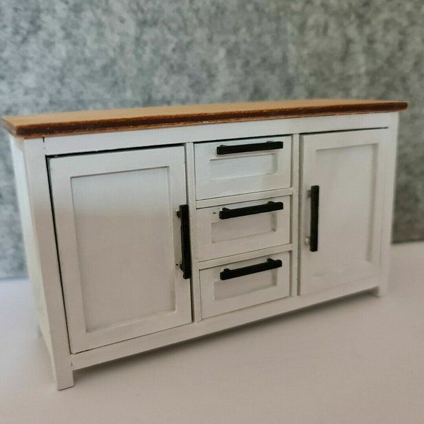 1:12 Scale Dolls House Modern Sideboard. Pre-cut, Ready To Assemble Kit