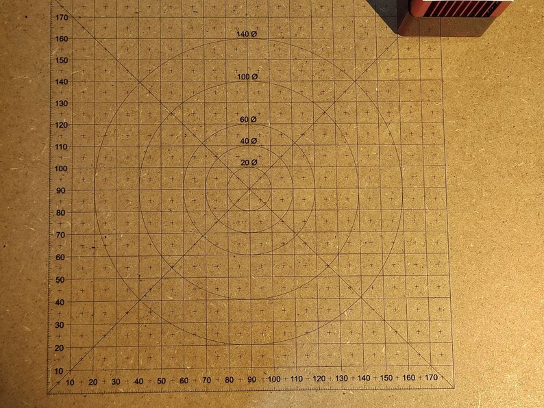 Laser Spoil Board Grid 180X180 Mm Aufero Laser 1 DXF SVG Lightburn