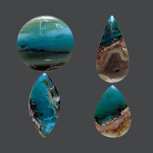 Unique And Beautiful Opal Petrified Wood Cabochon - Natural Stone Jewelry High Quality Fashion Gift