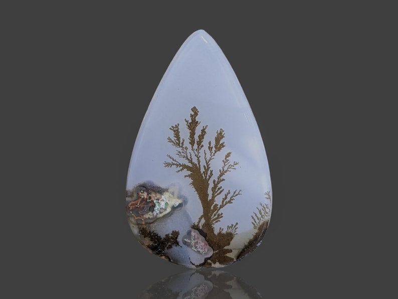 Unique And Beautiful Dendritic Agate Cabochon High And Rare Quality Natural Stone Jewelry Fashion Gift 1