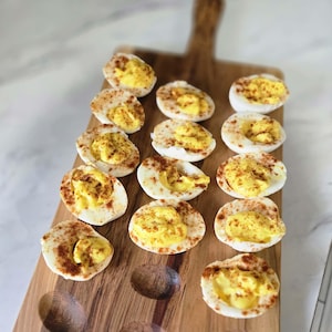 Handcrafted Wooden Deviled Egg Tray - Rustic Kitchen Decor