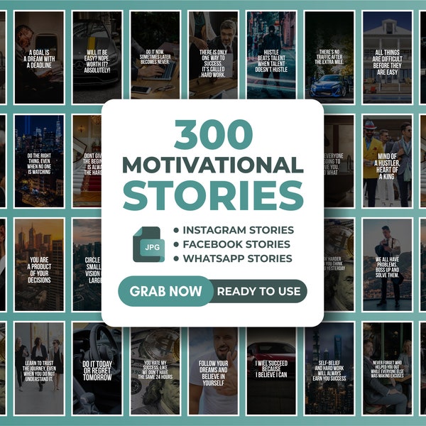 300 Inspirational Instagram Stories | Motivational Stories For Social Media. [ .jpg File] Instagram Quotes | Instagram Story | Quotes.