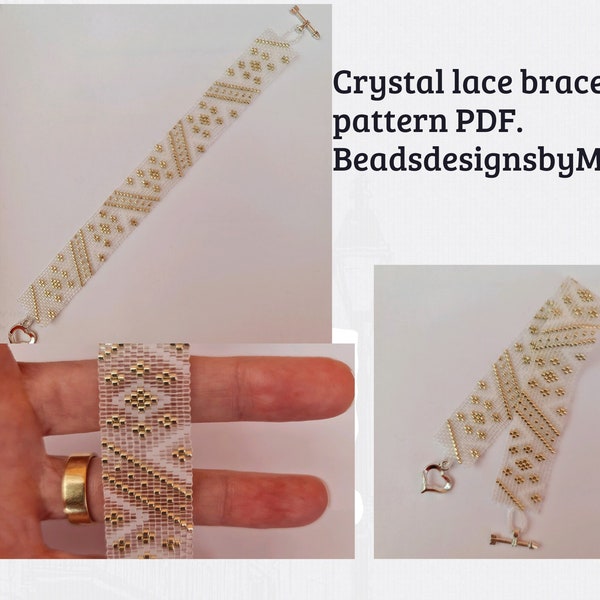 Bracelet en dentelle de cristal - modèle facile (pas de bracelet physique)