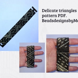 Delicate triangles bracelet - easy pattern (no physical bracelet)