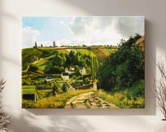 Jalais Hill, Pontoise - Scenery Vintage Oil Painting, Landscape Canvas Prints, Countryside Hangable Wall Art