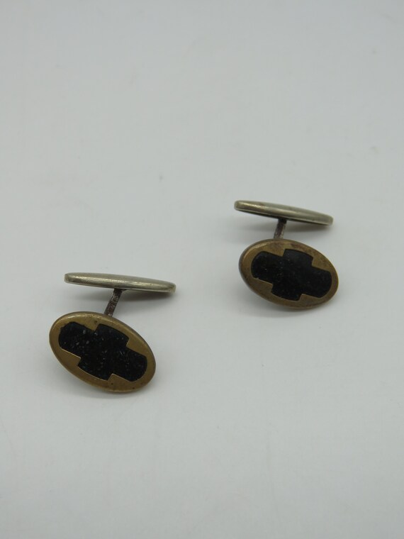 Louis Vuitton Silver 925 Cufflinks BOUTONS DE MANCHETTE Padlock Key R1794