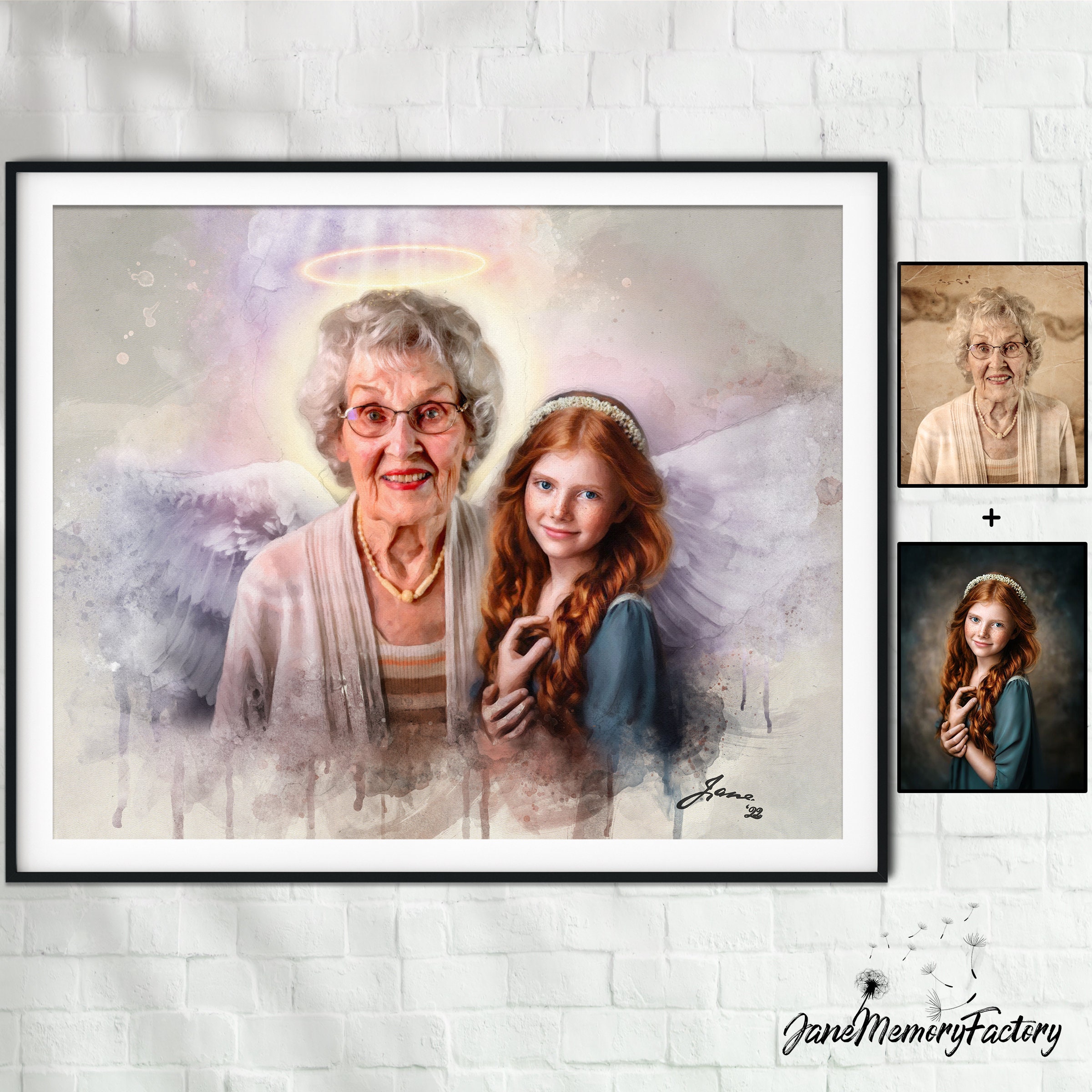 Add Deceased Person To Portrait, Family Painting With Lost Loved One, Lost Family Member Portrait, Remembrance Day Gift, Sympathy Painting