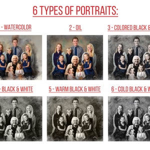 Verstorbenes Porträt, benutzerdefiniertes Porträt, Muttertagsgeschenke, Kombinieren von Fotos zu einem Porträt der Liebsten, personalisierte Familienporträts, Zusammenfügen von Fotos Bild 5