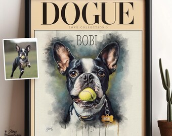 Custom Dog Memorial Portrait, Watercolor Pet Remembrance Artwork, Digital Tribute Art For Companion Lovers, Unique Animal Loss Commemorative