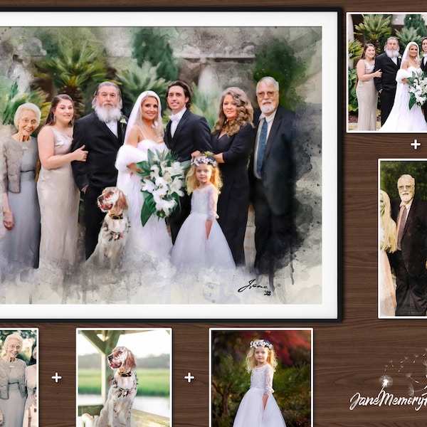 Photo Portrait Deceased Loved Painting Etsy