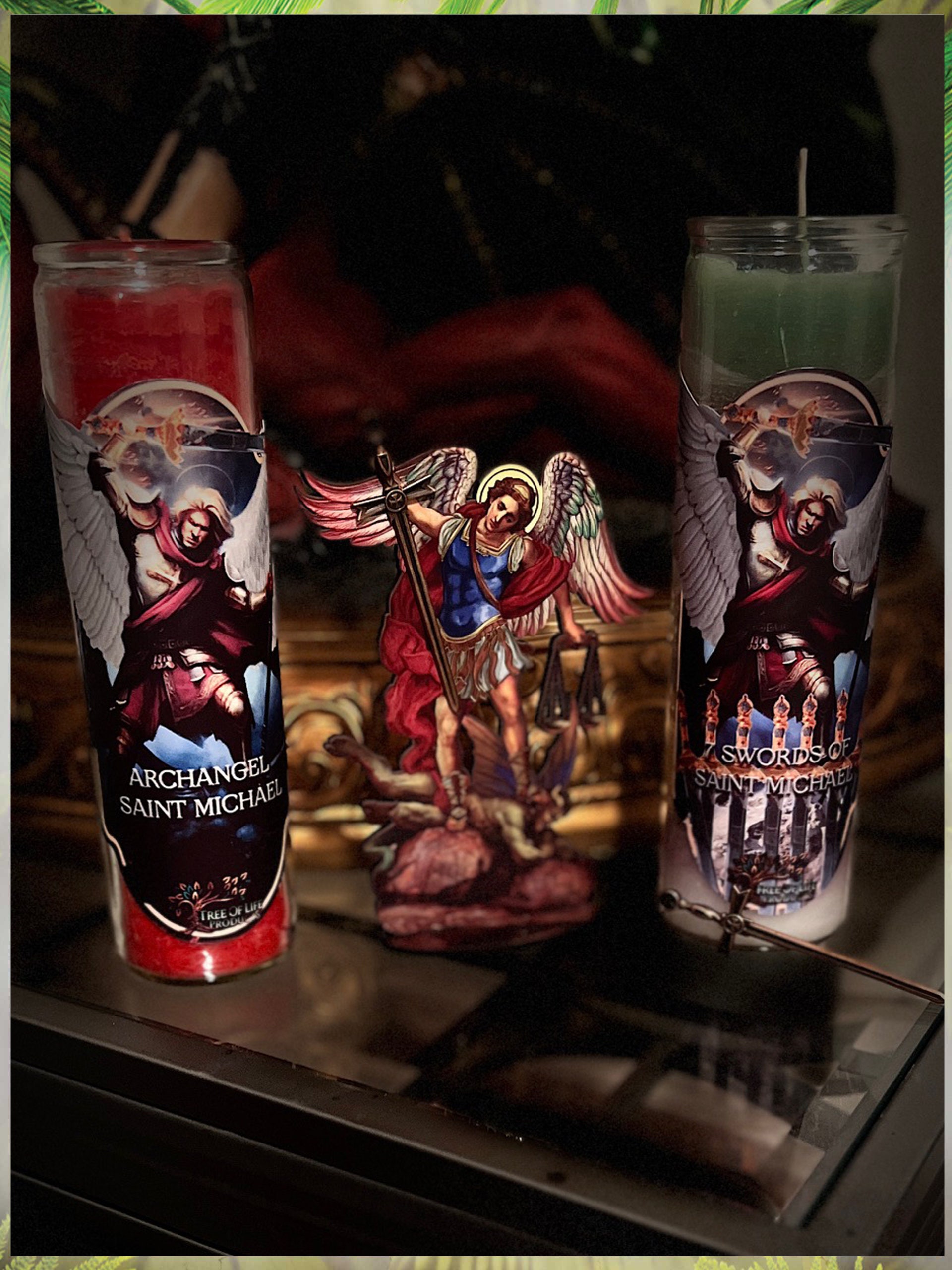 7 Swords of Saint Michael Candle/prepared, Fixed Multicolor Candle Etsy