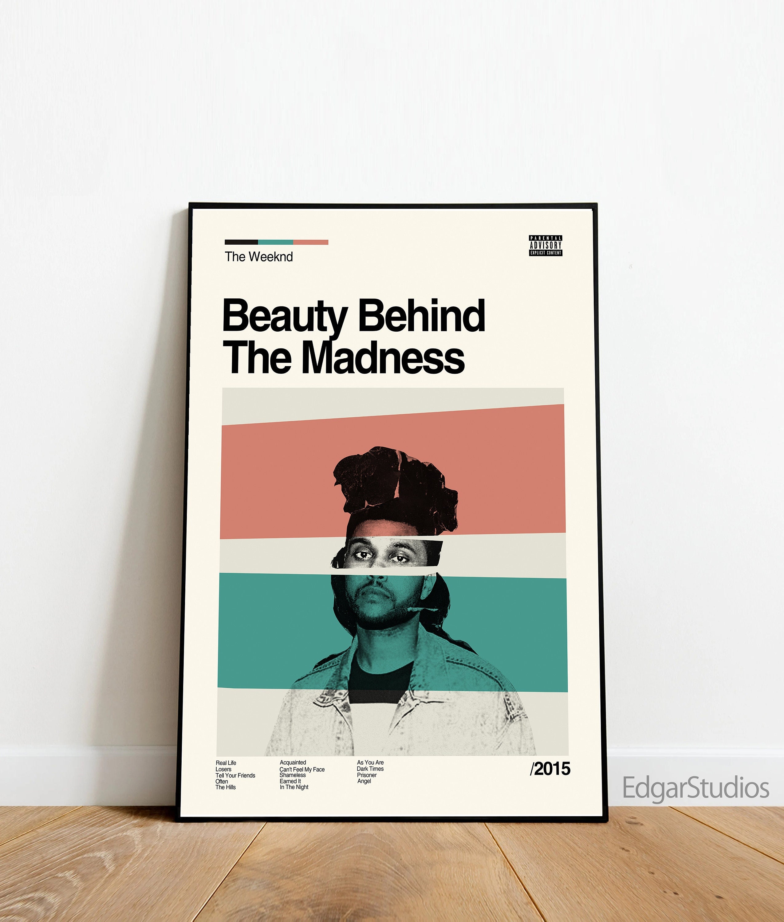 Theweeknd Beauty Behind The Madness Album Poster Etsy