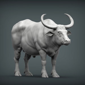 Resin 3D Printed asian buffalo High detailed Resin in different sizes, indoor or outdoor