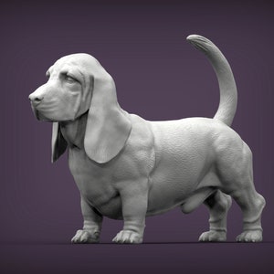 Resin 3D Printed Basset hound High detailed Resin in different sizes, indoor or outdoor