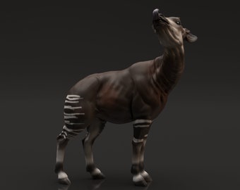 Résine okapi imprimée en 3D Résine très détaillée en différentes tailles, intérieure ou extérieure