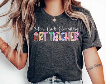 Custom Art Teacher Shirt, Personalized Art Teacher Shirt, Art Teacher Shirt with School Name, Art Teacher Shirt, Art Teacher Gift, Art Shirt