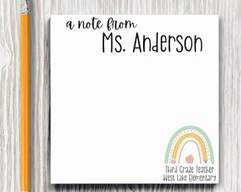 Personalized Teacher Notepad, Personalized Notepad, Teacher Notepad Personalized, Teacher Stationery, Notepad for Teachers, Custom Notepad