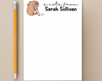 Capybara Notepad, Capybara Gift, Capybara Lover, Teacher Notepad, Gift for Coworker, Back to School, Cute Notepad, Personalized Notepad