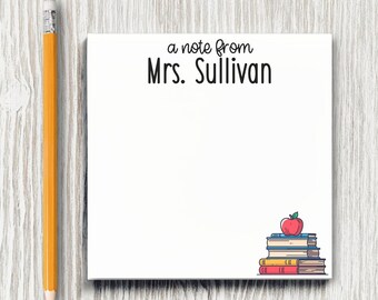 Personalized Teacher Notepad, Personalized Notepad, Teacher Notepad Personalized, Teacher Stationery, Notepad for Teachers, Custom Notepad