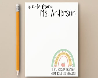 Personalized Teacher Notepad, Personalized Notepad, Teacher Notepad Personalized, Teacher Stationery, Notepad for Teachers, Custom Notepad