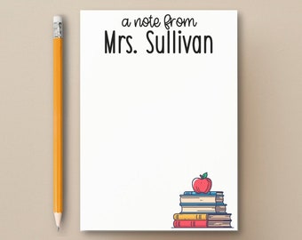 Personalized Teacher Notepad, Personalized Notepad, Teacher Notepad Personalized, Teacher Stationery, Notepad for Teachers, Custom Notepad