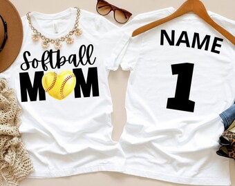Personalized Softball Mom Shirt, Softball Mom Personalized Number Shirt, Softball Mom Personalized Number Shirt