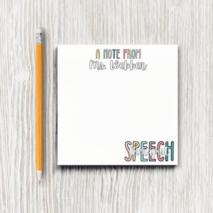 Speech Therapist Notepad, Speech Language Pathologist Gift, Personalized SLP Gift, Personalized Speech Therapist, SLP Gift, Speech Therapy