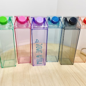 Personalized Milk Carton Water Bottle, Milk Carton with Name, Custom Milk Carton Bottle, Gift for Her Under 20, 21st Birthday Gift for Her