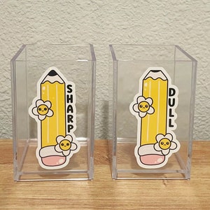 Pencil Holder, Sharp and Dull Pencil Holders, Classroom Decor, Cute Pencil Holder, Back to School, Teacher Appreciation, Gift for Teachers