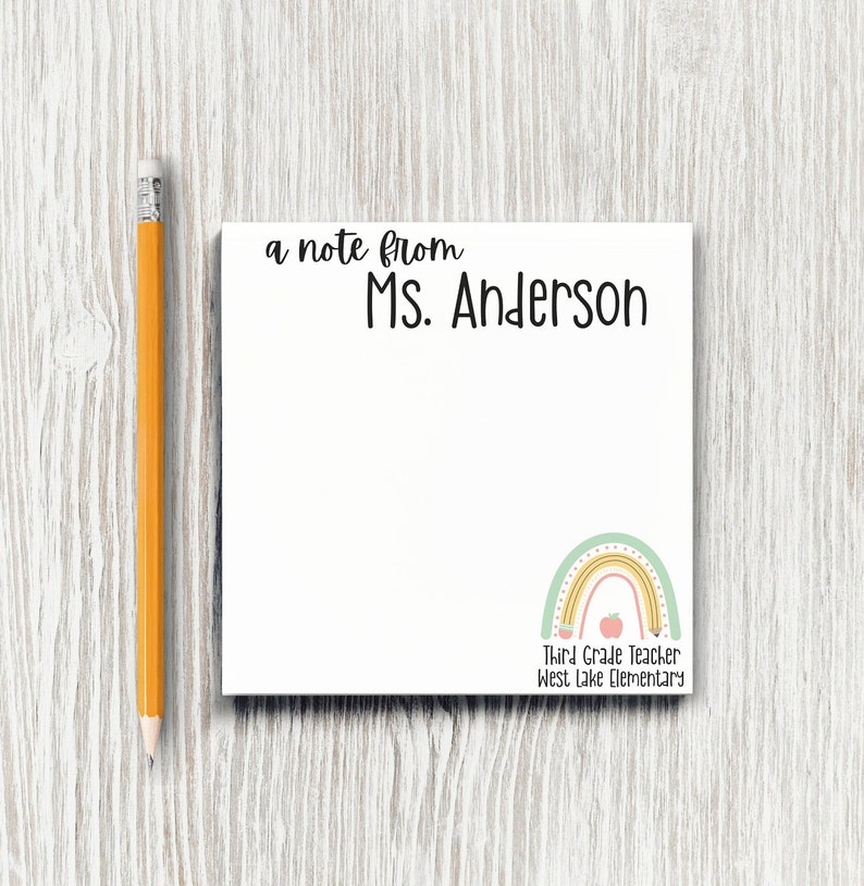 Custom Teacher Notepads Personalized Teacher Notepad, Personalized Notepad, Teacher Notepad ...