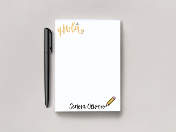 Spanish Teacher Notepad, Spanish Teacher Gift, Maestra, Gift for Spanish Teacher, Personalized Spanish Teacher Gift, Maestra Notepad