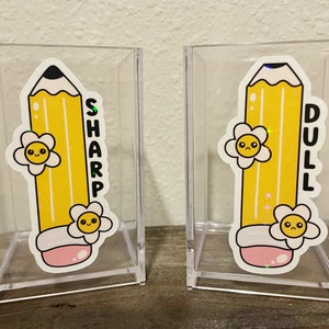 Pencil Holder, Sharp and Dull Pencil Holders, Classroom Decor, Cute Pencil Holder, Back to School, Teacher Appreciation, Gift for Teachers