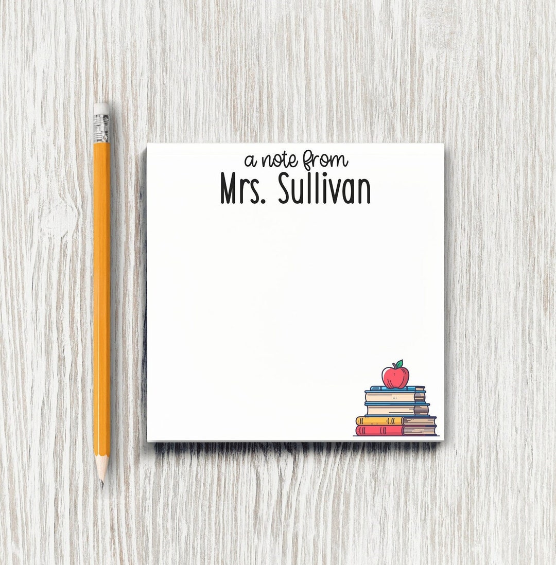 Personalized Teacher Notepad, Personalized Notepad, Teacher Notepad ...