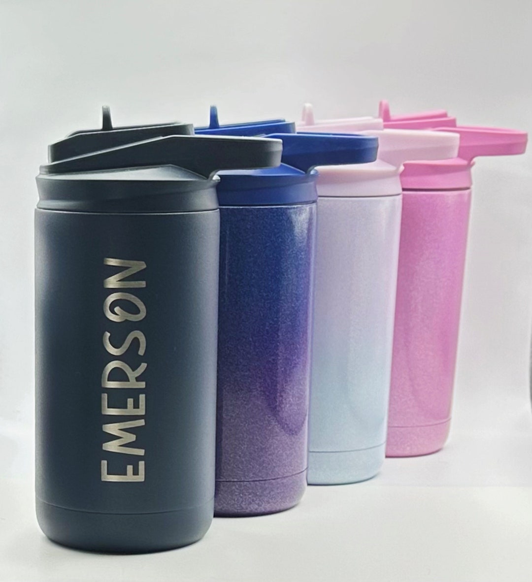 Personalized Kids Water Bottle With Straw, Engraved Water Bottle Kids ...