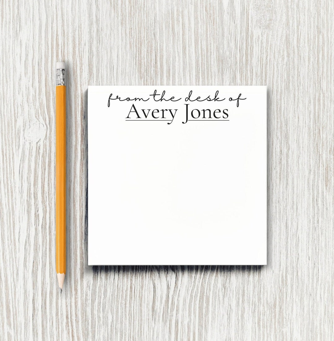 From the Desk Of, Personalized Notepad, Notepad Personalized, Custom ...