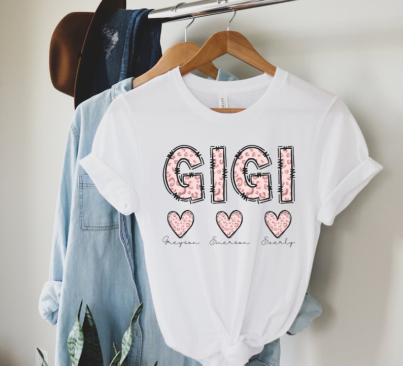 Custom Gigi Shirt With Names Gigi Shirt Gigi Gift Gift for Etsy