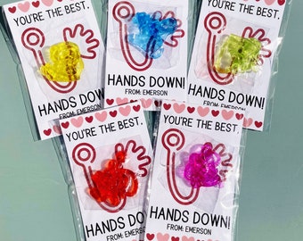 Sticky Hands Valentines, School Valentines, Valentines for Class, Valentines for Students, Valentines Class Set, Valentines from Teacher