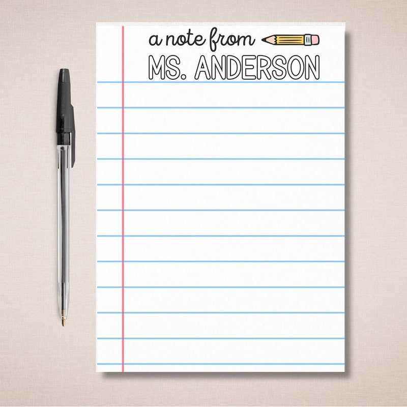 👩‍🏫Buy 2 FREE SHIPPING👩‍🏫 Personalized Teacher Notepad, Teacher Appreciation Week, Teacher Appreciation Ideas, Teacher Notepad, Custom Notepad, Graduation Gift