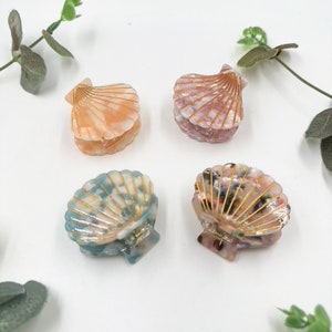 Tortoise shell hair clips, Shell shaped hair claw, Beach fashion accessories, Cute gift for ocean lover, Mermaid hair clip, Summer hair clip