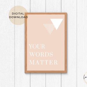 Speech Therapy decor, Boho Speech Language Pathologist Poster, Speech Therapist Office Decor, Slp gifts, Digital Download