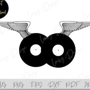 Vinylplaten SVG, muziekrecord svg, Cricut, silhouet, vinylschijf PNG, Old School muziek clipart, eps, dxf, pdf, jpg
