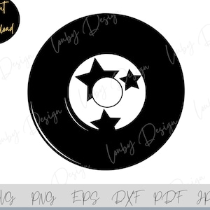Schallplatte SVG, Cricut, Silhouette, Schallplattenspieler svg, Album Vinyl PNG, Retro Musik, 80er Jahre Musik, Dxf, Eps, Jpg, Pdf