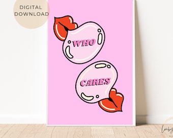 Roze preppy kamerinrichting esthetiek, Y2K-kamerinrichting, indiekamerinrichting, esthetische posters, digitale prints