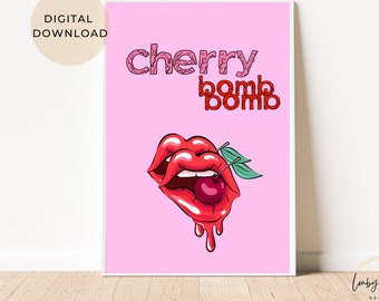 Roze esthetische kamerinrichting, preppy kamerinrichting, indie kamerinrichting, Y2K kamerinrichting, esthetische posters, digitale prints