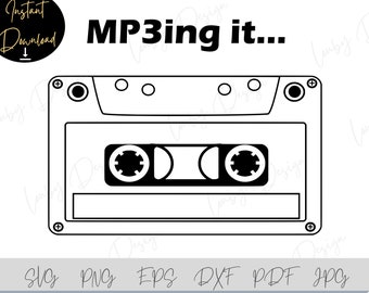 Cassette Tape SVG: Retro Audio Cut Files (Digital Download)